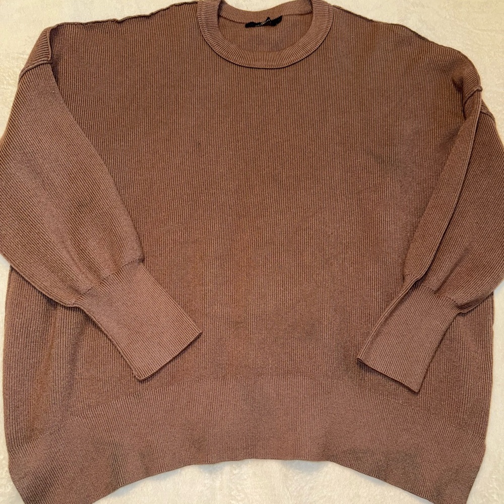 Oversized Brown Lillusory Sweater Women’s Large - Picture 2 of 4